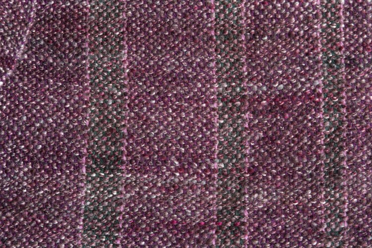 Purple scarf handwoven from handspun merino and silk